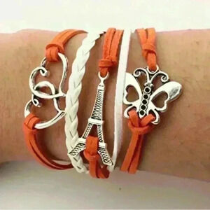 Vintage Multilayer Multicolor Woven Leather Alloy Bracelet